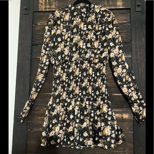 • Fore • Black Floral Mini Dress •